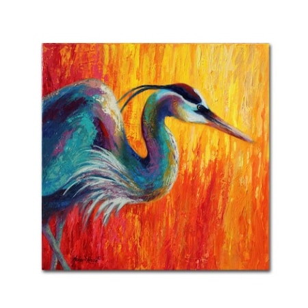Trademark Fine Art Marion Rose 'Blue Heron 1' Canvas Art, 24x24 ALI10527-C2424GG